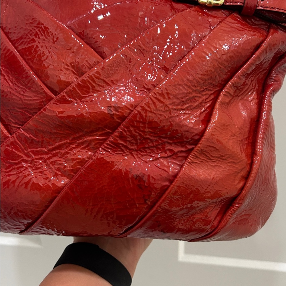 Coach Madison Diagonal Pleated Leather Sophia Satchel - Picture 13 of 16